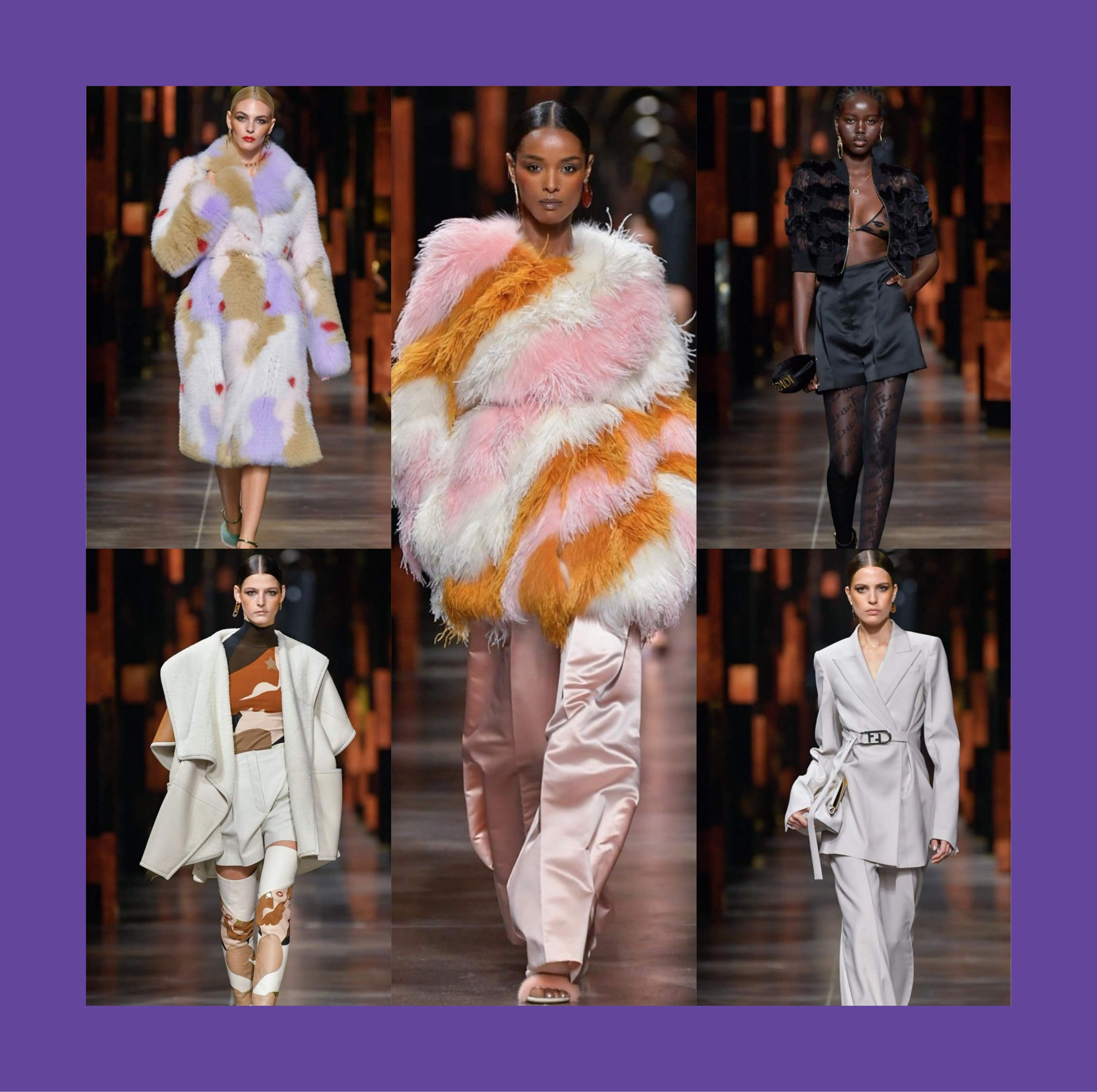 Fendi e la collezione donna primavera-estate 22 presentata alla settimana della moda di Milano.