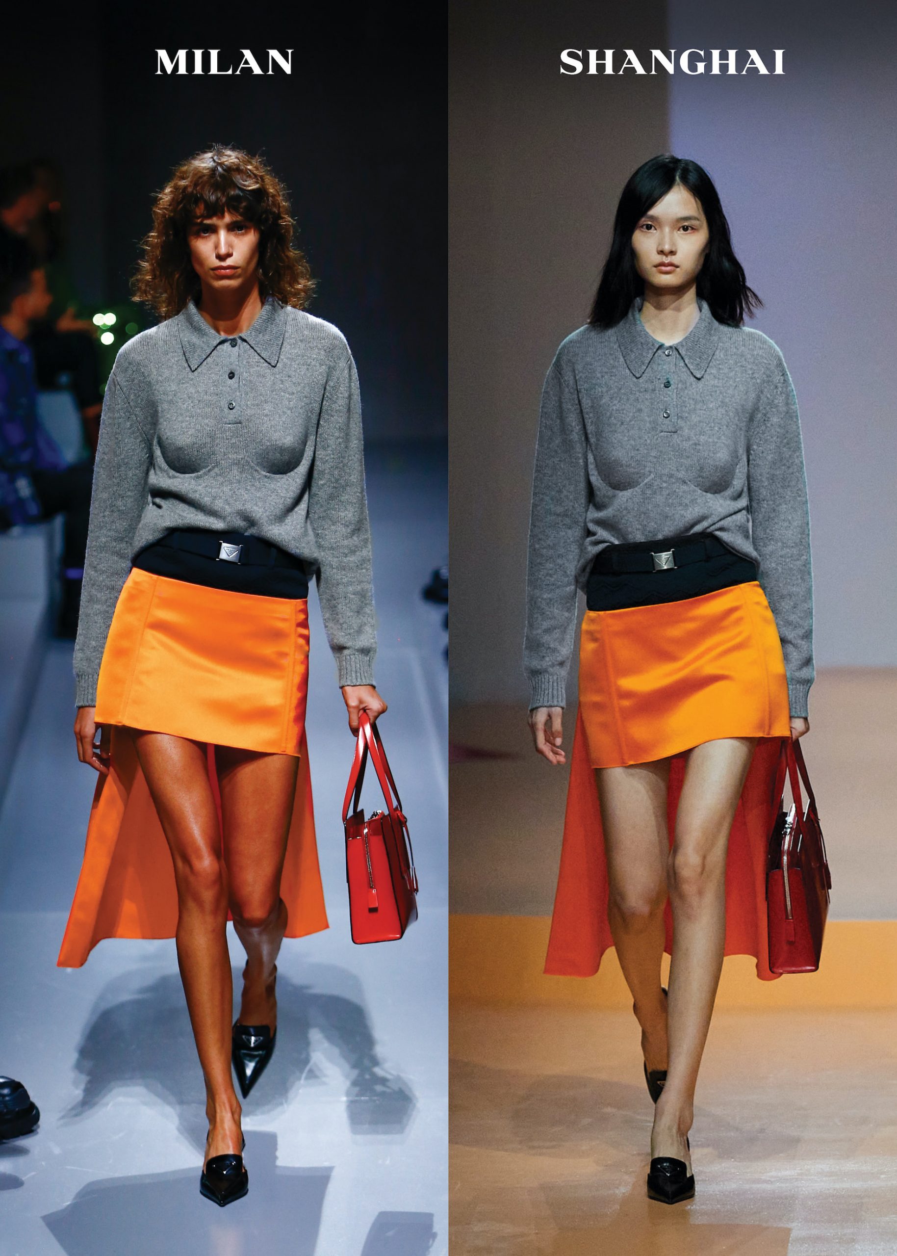 Milano Fashion Week: Miuccia Prada e Raf Simons introducono un nuovo concetto di seduzione femminile  e rivistano il guardaroba delle donne con la collezione Primavera Estate 22.
