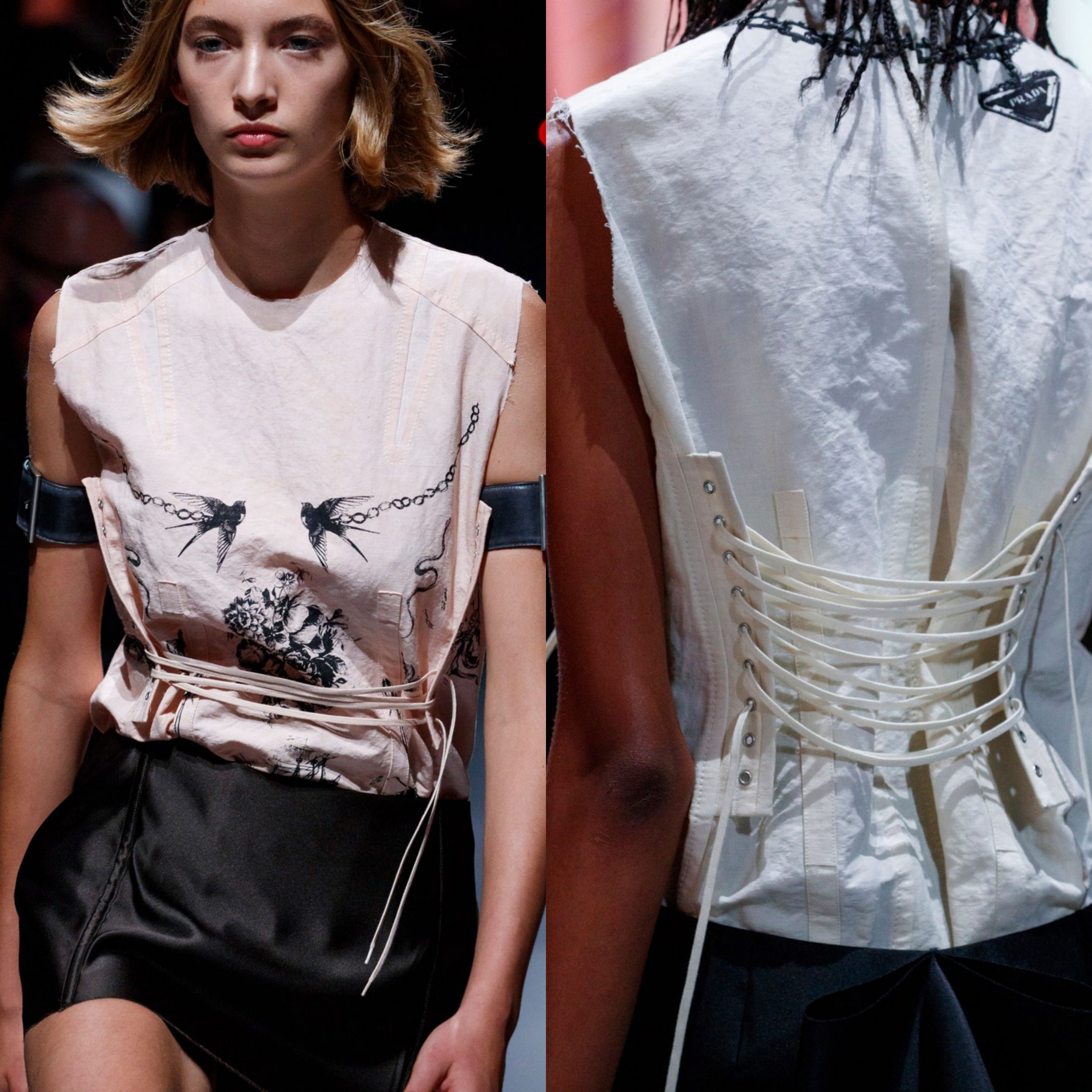 Milano Fashion Week: Miuccia Prada e Raf Simons introducono un nuovo concetto di seduzione femminile  e rivistano il guardaroba delle donne con la collezione Primavera Estate 22.