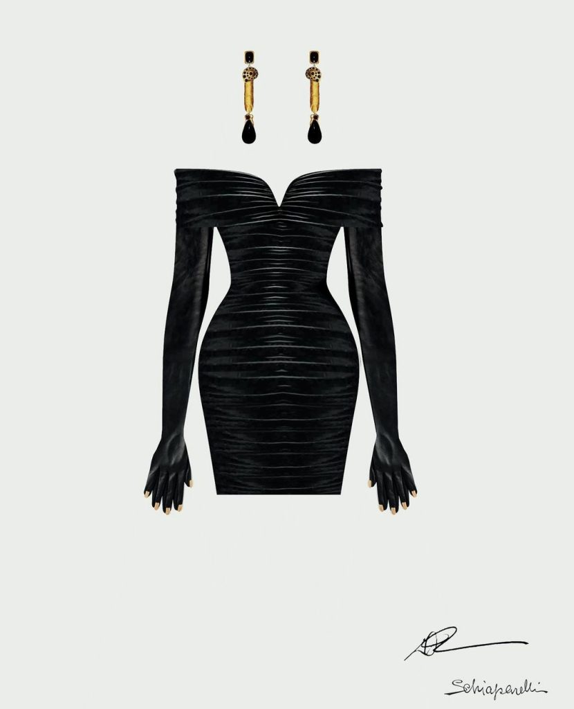 Beyoncé in Schiaparelli haute couture ai Grammy Awards 2021.