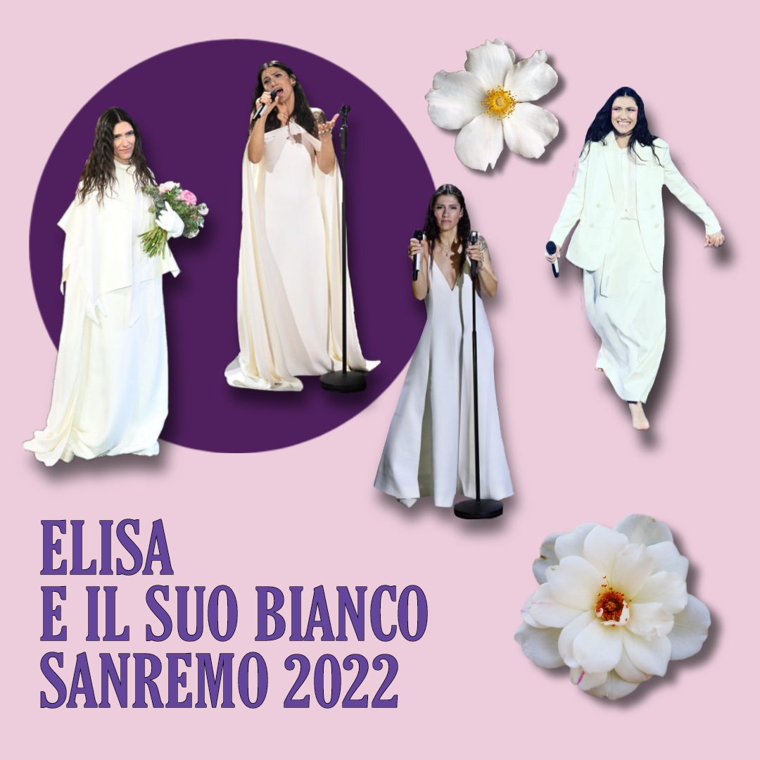 Elisa: il look bianco di Sanremo 2022.
