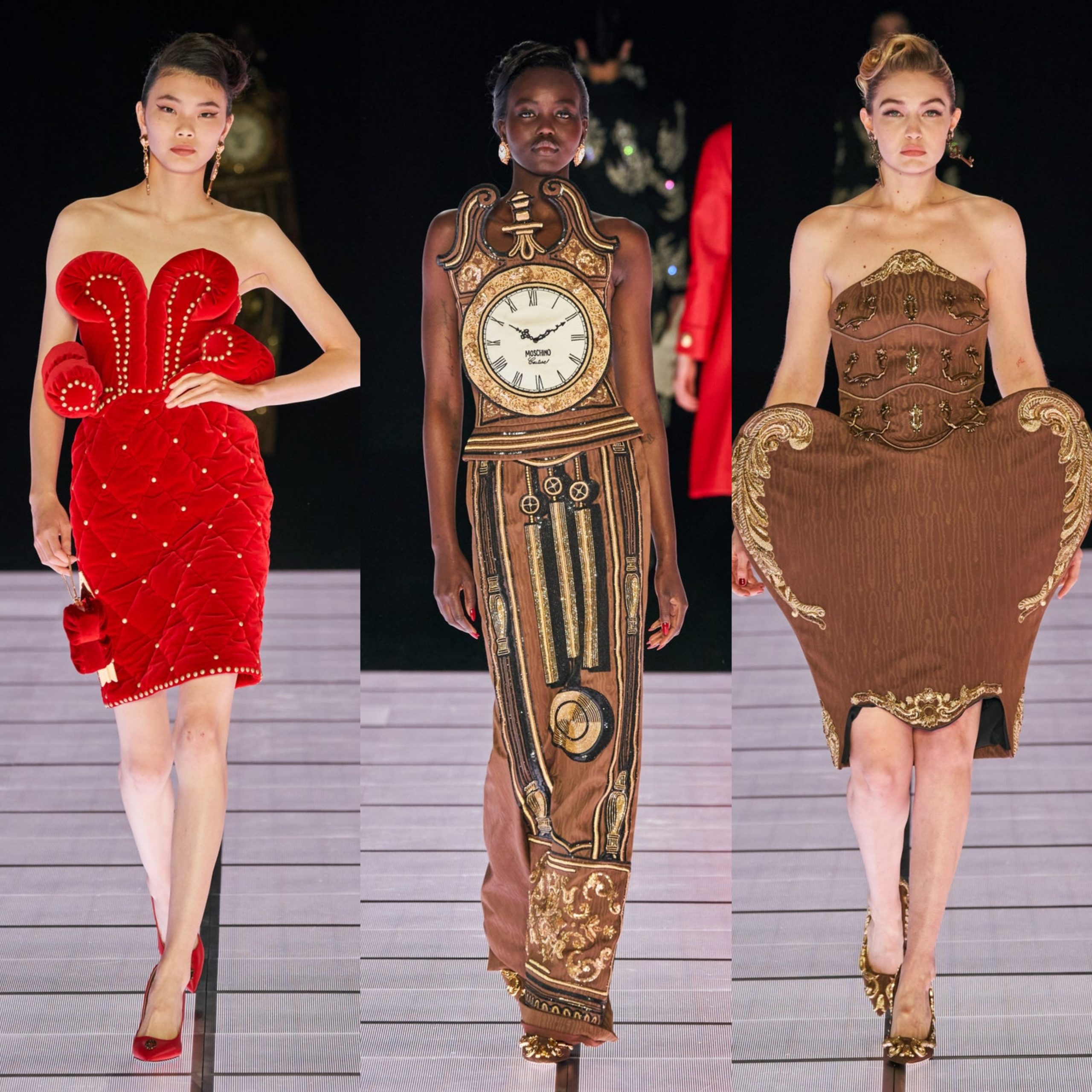 Milano fashion week 2022: la collezione donna autunno inverno 22-23 di Moschino.