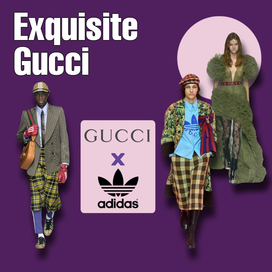 Exquisite Gucci, la collaborazione tra Adidas e Gucci dello stilista romano Alessandro Michele presentata alla Milano Fashion Week.