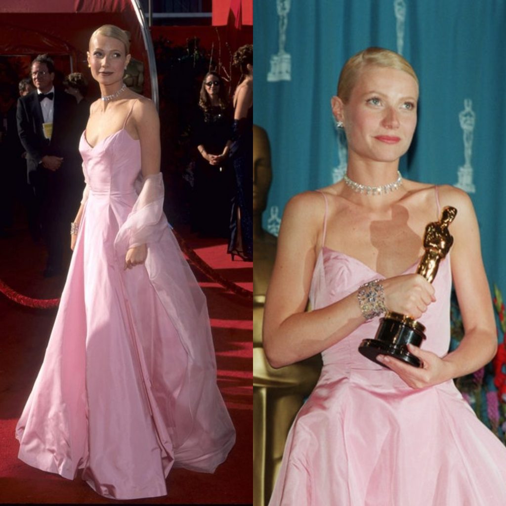Oscar: il vestito rosa indossato da Gwyneth Paltrow.