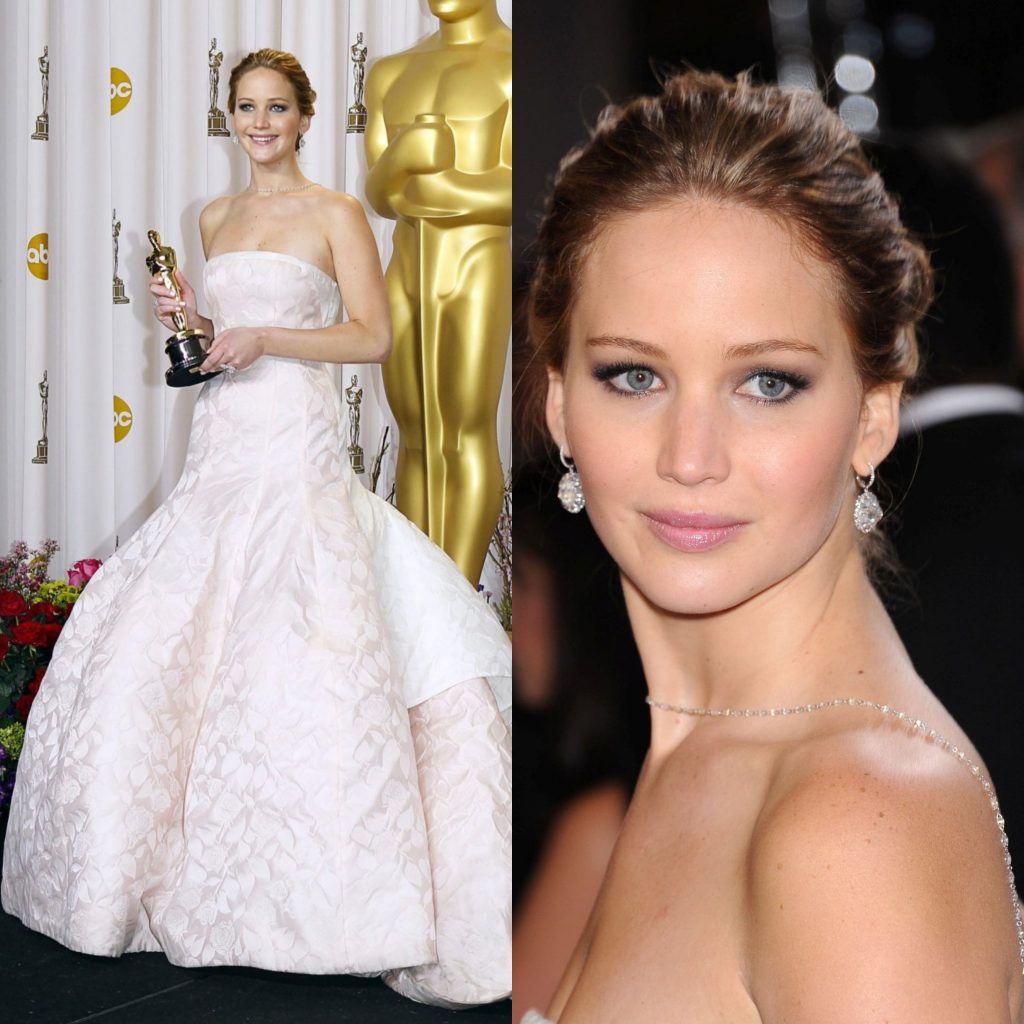 Oscar: il vestito indossato da Jennifer Lawrence di Dior.