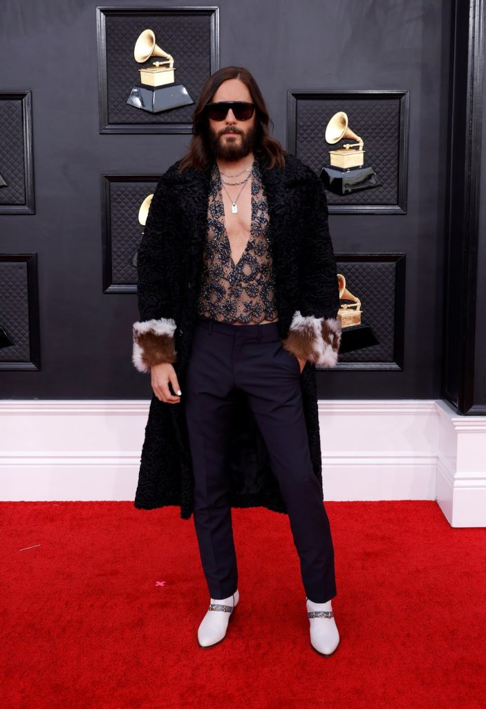 Grammy Awards 2022: Jared Leto in Gucci.