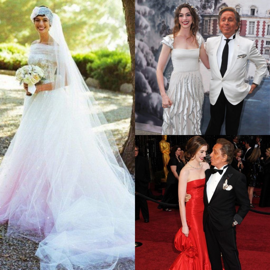 L'abito da sposa di Anne Hathaway, la musa di Valentino Garavani.
