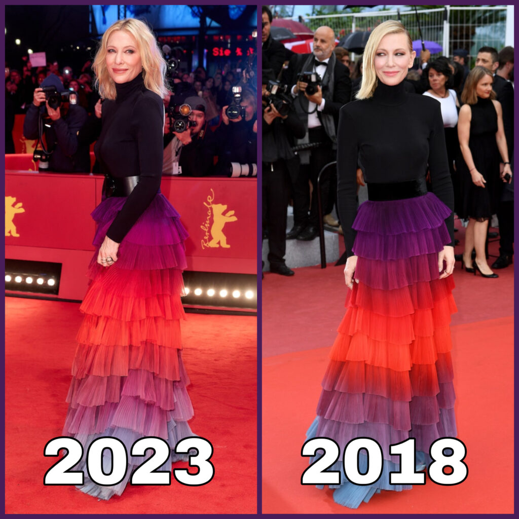 Tutti gli abiti riutilizzati da Cate Blanchett sul red carpet 