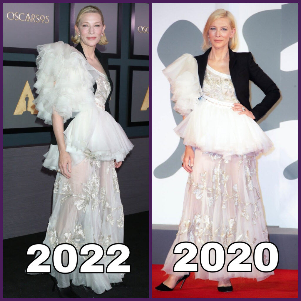 Tutti gli abiti riutilizzati da Cate Blanchett sul red carpet 